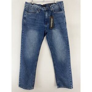 New Departed Verge Slim Fit Stretch Jeans Blue Men's 36x30‎ Casual